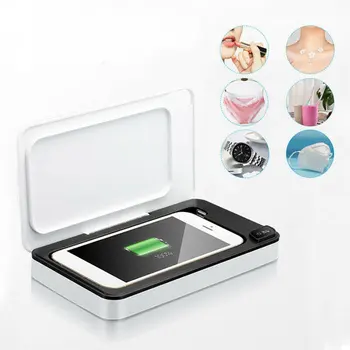 

Portable Uv Sterilizer Plastic 360 Degrees Mask Sterilizer Box Phone Key Disinfection Sterilization 1 Set