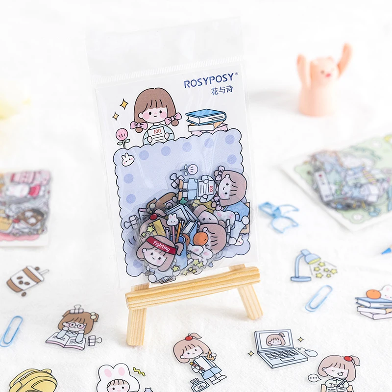 

40Sheets/PACK Kawaii Cute Rabbit PET Sticker Diary Planner Stickers Scrapbooking School Office Supplies sl2573
