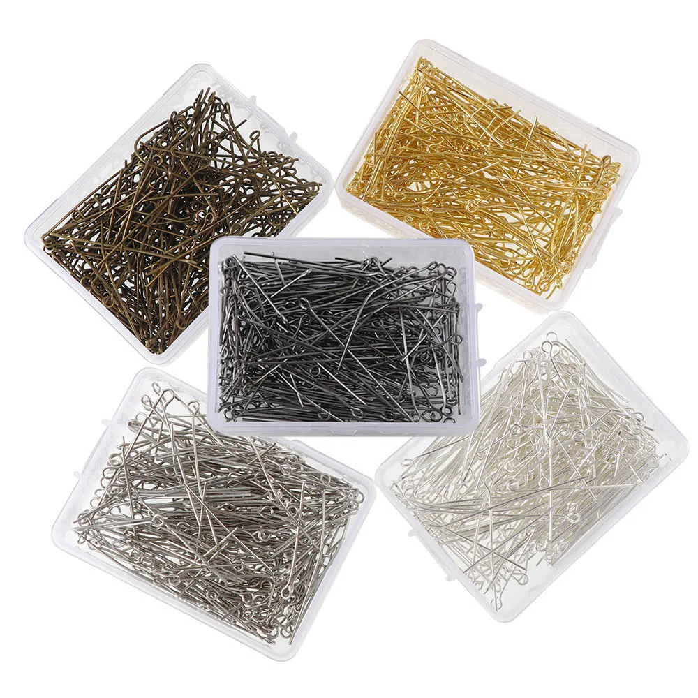 

1Box Set DIY Earring Findings Eye Head Pins Findings For DIY Pendant Supplies Iron Jewelry Making Jewelry Accessories