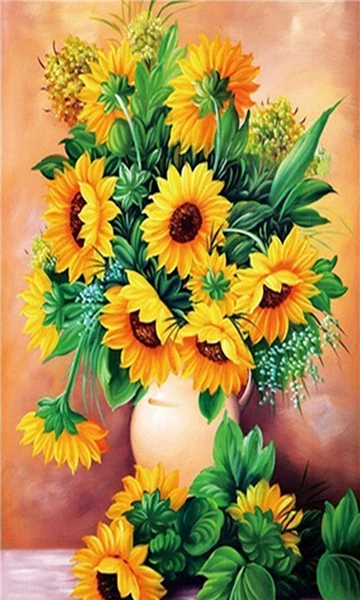 Huacan Алмазная вышивка Алмазная мозаика картина с цветами из страз Алмазная мозаика цветы, алмазная вышивка крестиком - Цвет: FA9890