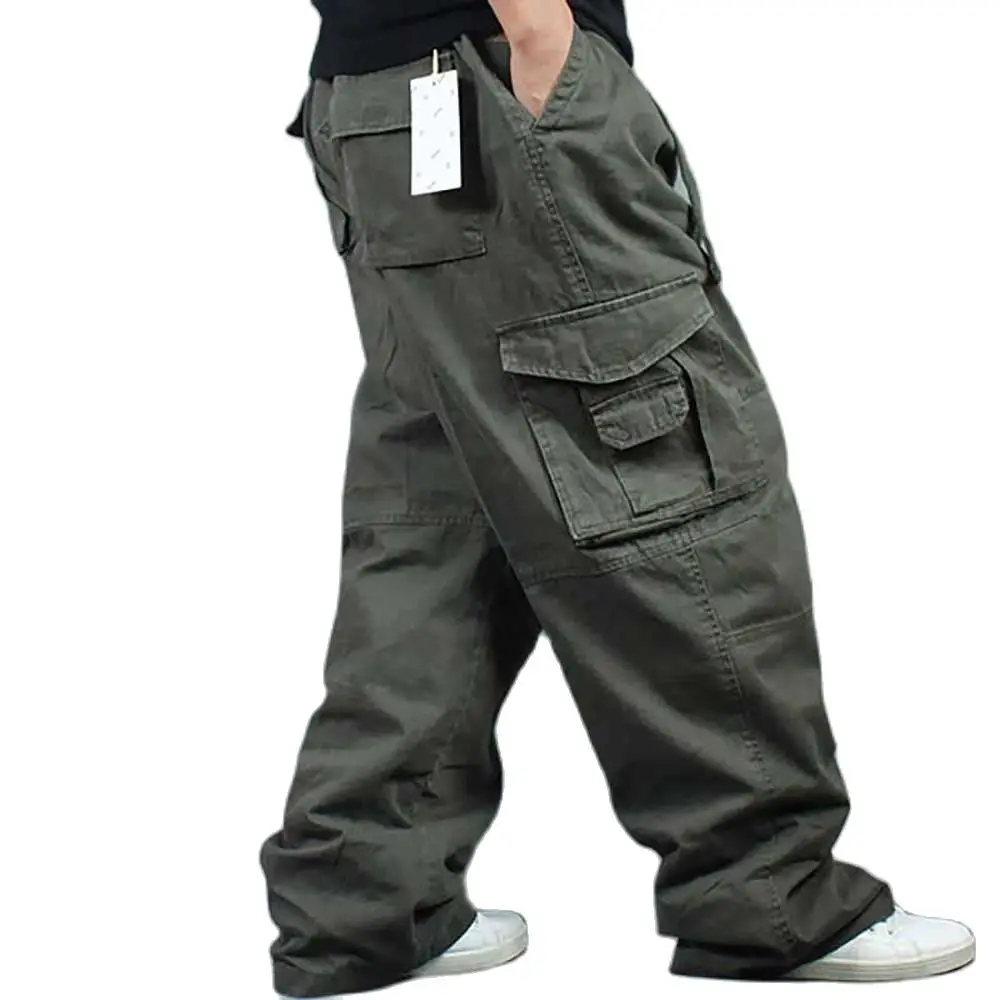 Wide Leg Hip Hop Pants Men Casual Cotton Harem Cargo Pants Loose baggy Trousers Streetwear Plus Size Joggers Men Clothing cargo pants cotton work pants military cargo pants men casual pants casual tooling pants