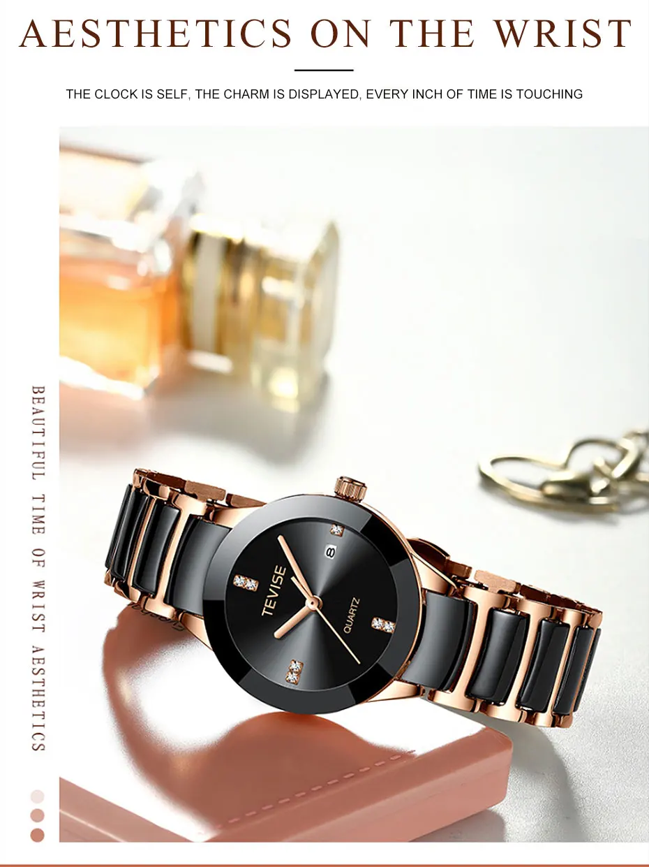 Новые TEVISE женские часы Роскошные знаменитые дамские модные повседневные нарядные часы военные кварцевые наручные часы Relogio Masculino