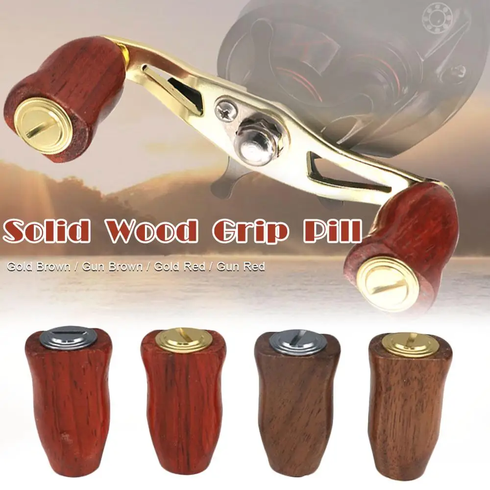 

New Model Grip Baitcasting Fishing Reels Handle Parts Solid Wood Knobs Refit Drum Holding For A/D/S brand Rocker Arm