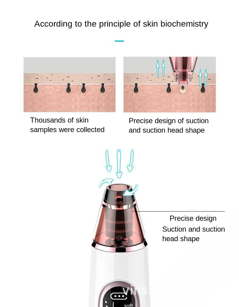 Artefato de Levantamento Cuidados com a Pele Cuidados com a Beleza Explodindo Blackhead Instrumento Profunda Poros Limpador Elétrico Cravo Acne Apertando Ferramentas 10 Utensílios de cuidado facial