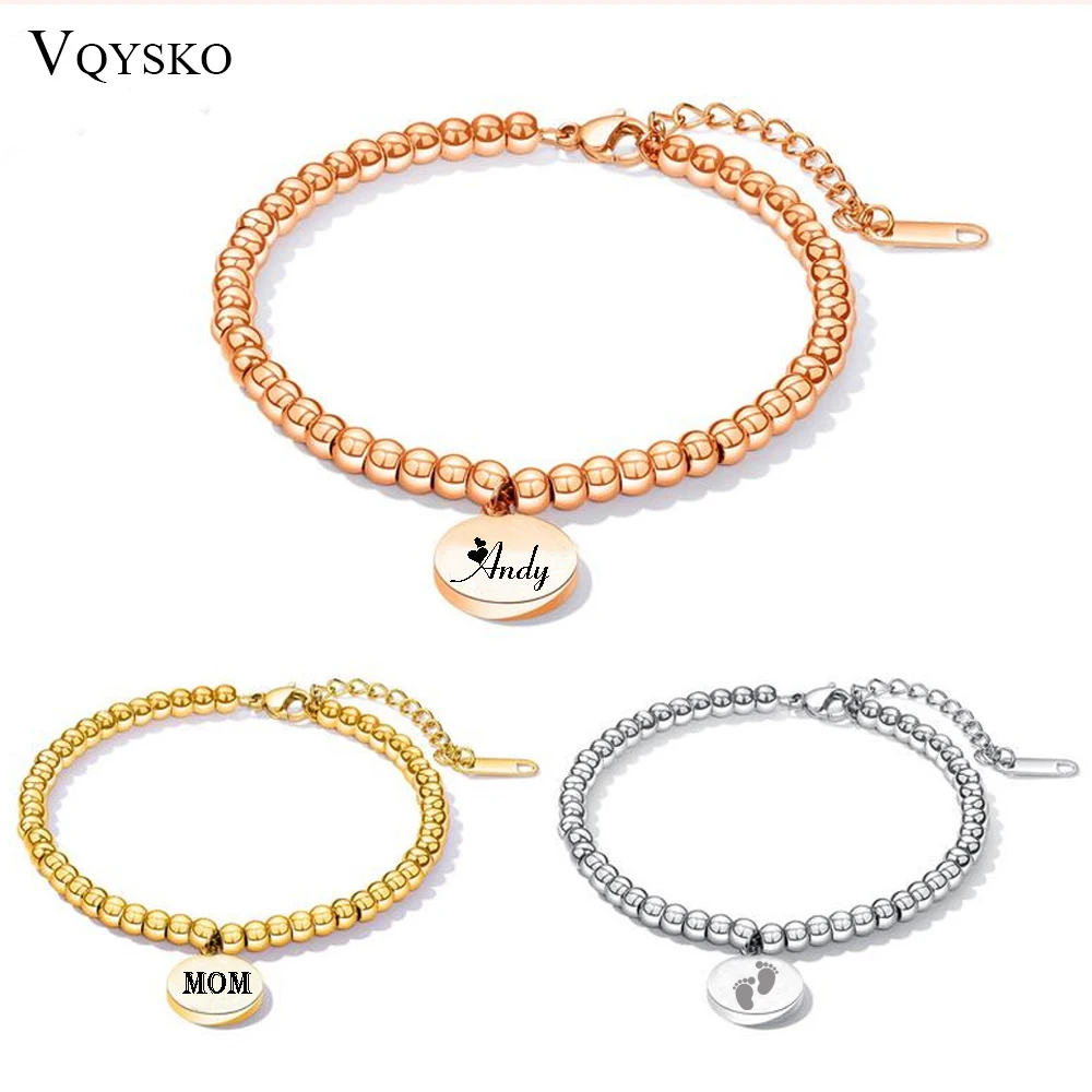 Fashion-Charm-Beaded-Bracelets-For-Women-Stainless-Steel-Female-Jewelry-Bracelets-Adjustable-With-Engraved-Round-Charm