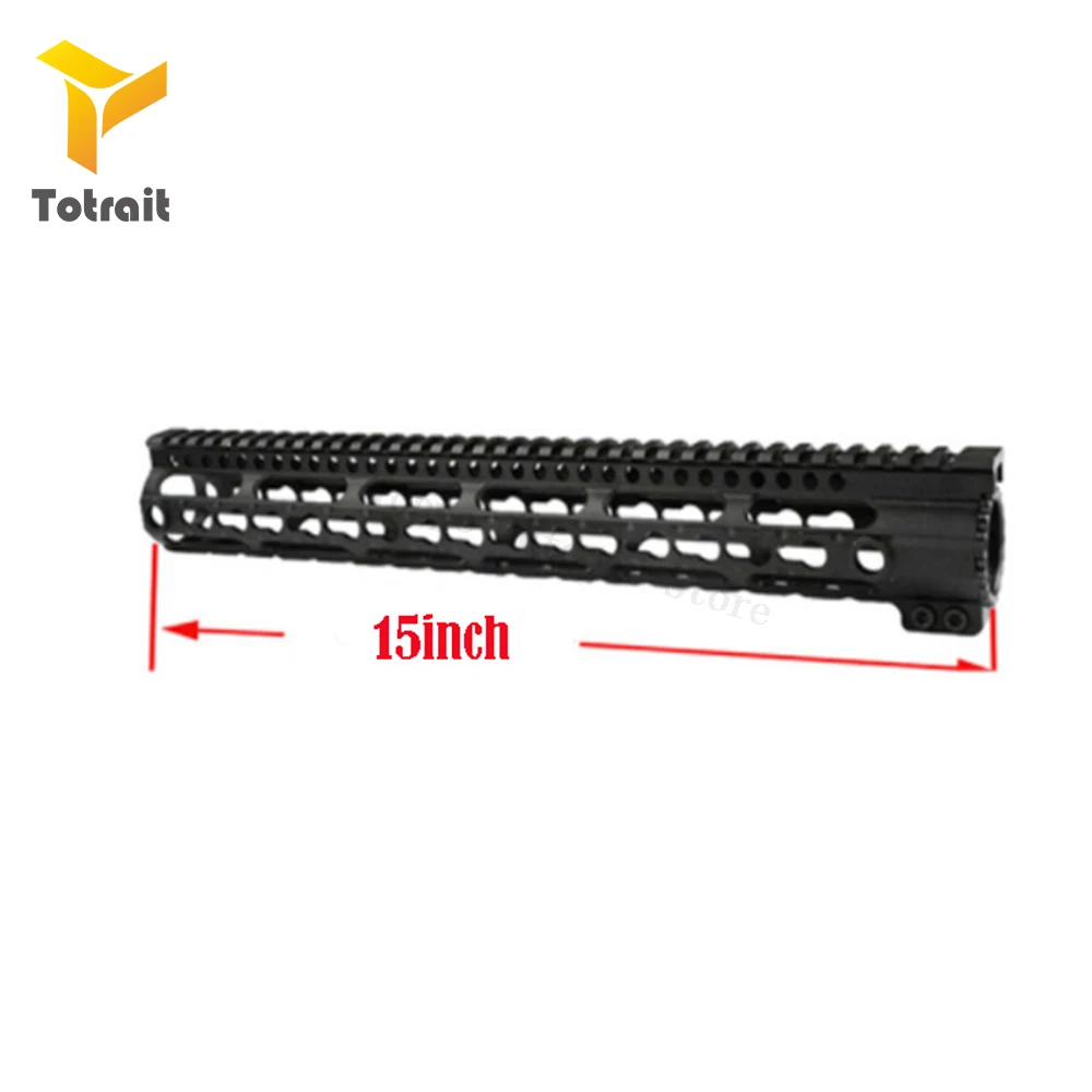 15inch Totrait Tactical " 7" 1" 12" 13. " 15. 25" Handguard Keymod Rail Picatinny Free Float Mount system для страйкбола AEGHunting Black - Цвет: 15inch