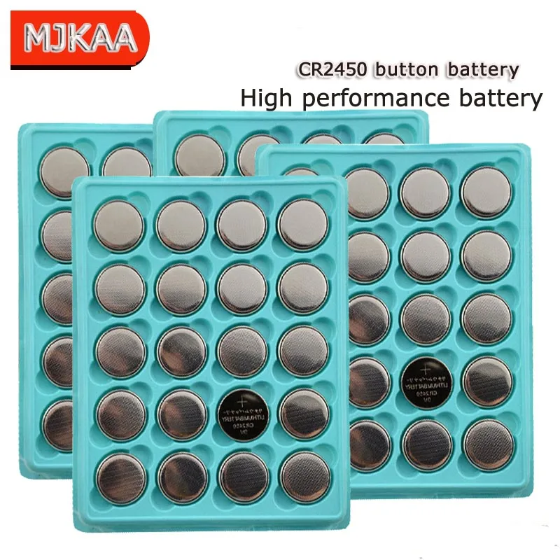 Suppliers Wholesale Cheap 300 PCS CR2450 2450 ECR2450 KCR2450 5029LC LM2450 3V Lithium Button Battery for Clock Electronics