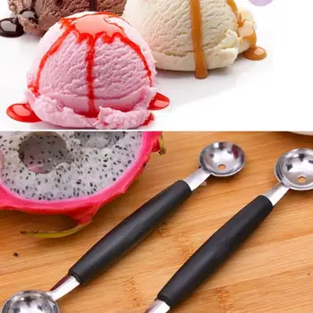 Kitchen Gadgets Double-Headed Multi-purpose Watermelon Digger Fruit Spoon Digging Ball Spoon Kitchen Accessories Stainless Steel 3