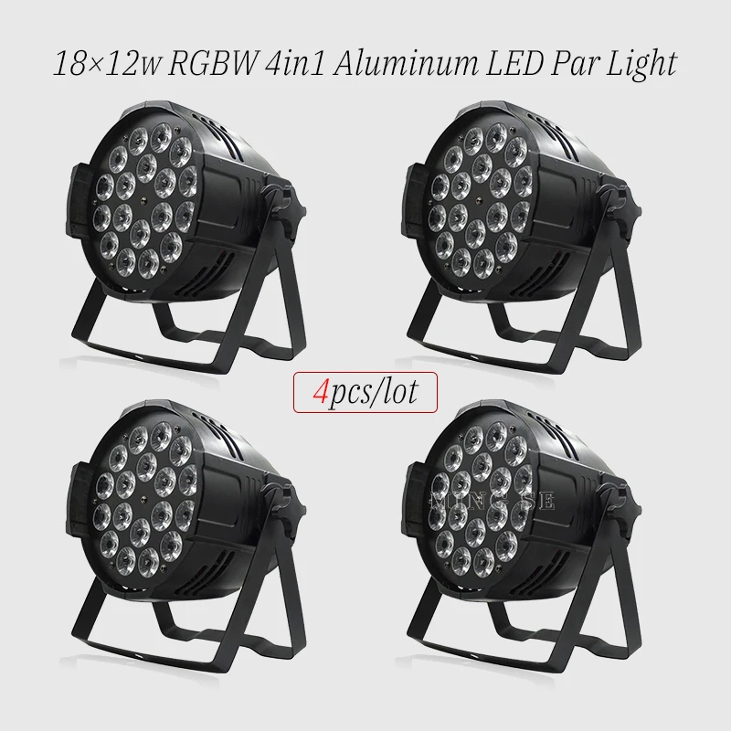 4 шт./лот 18x12 Вт светодиодные светильники Par RGBW 4in1led dmx512 освещение для дискотеки