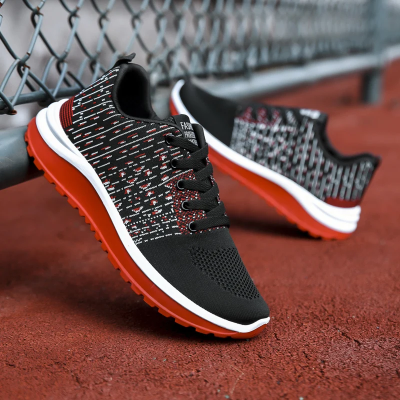 

Sports and leisure air cushion breathable mesh yarn deodorant flying woven tide shoes wild men's winter new style DECONCE