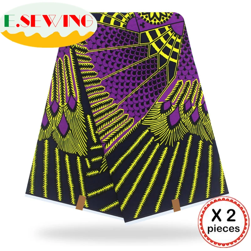 Анкара африканская восковая печатная ткань 12 ярдов Хлопок Воск Гана воск нигерийский стиль для шитья африканские платья одежда 111814