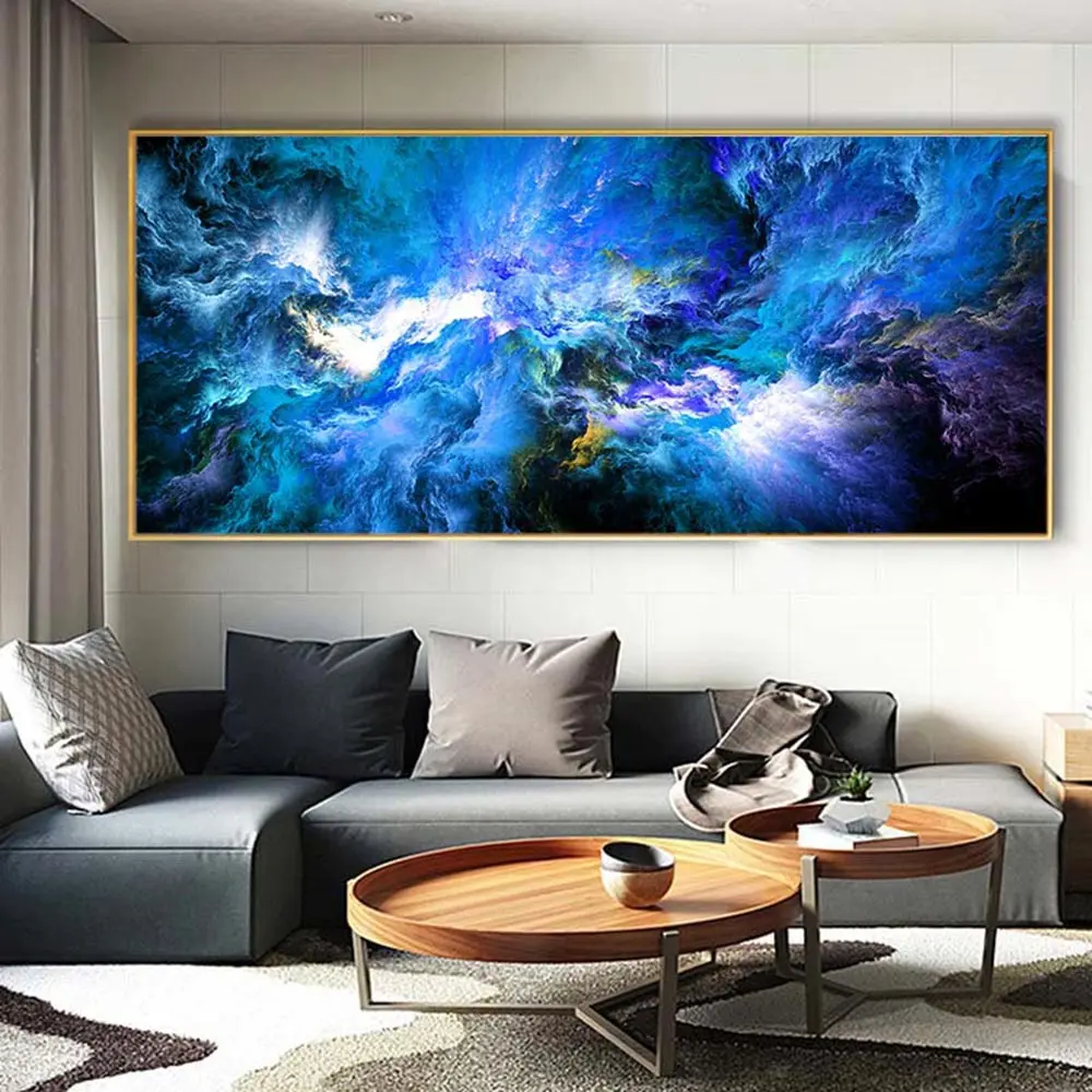 cuadros para salon lienzos cuadros decorativos abstracto pintura al óleo  abstracta de nubes de colores, cuadro de pared para sala de estar, lienzo,  póster de arte moderno e impresión - AliExpress