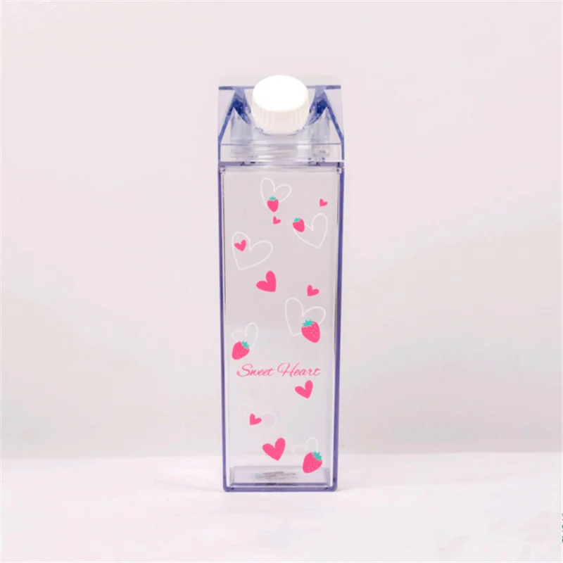 Милая Клубничная бутылка для воды Sakura форма бутылки молока пластиковая