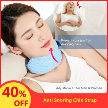 

Newest Anti Snoring Chin Strap Sleep Anti Apnea Snore Stopper Device Breathable Night Sleeping Dressing Support Straps Men Women
