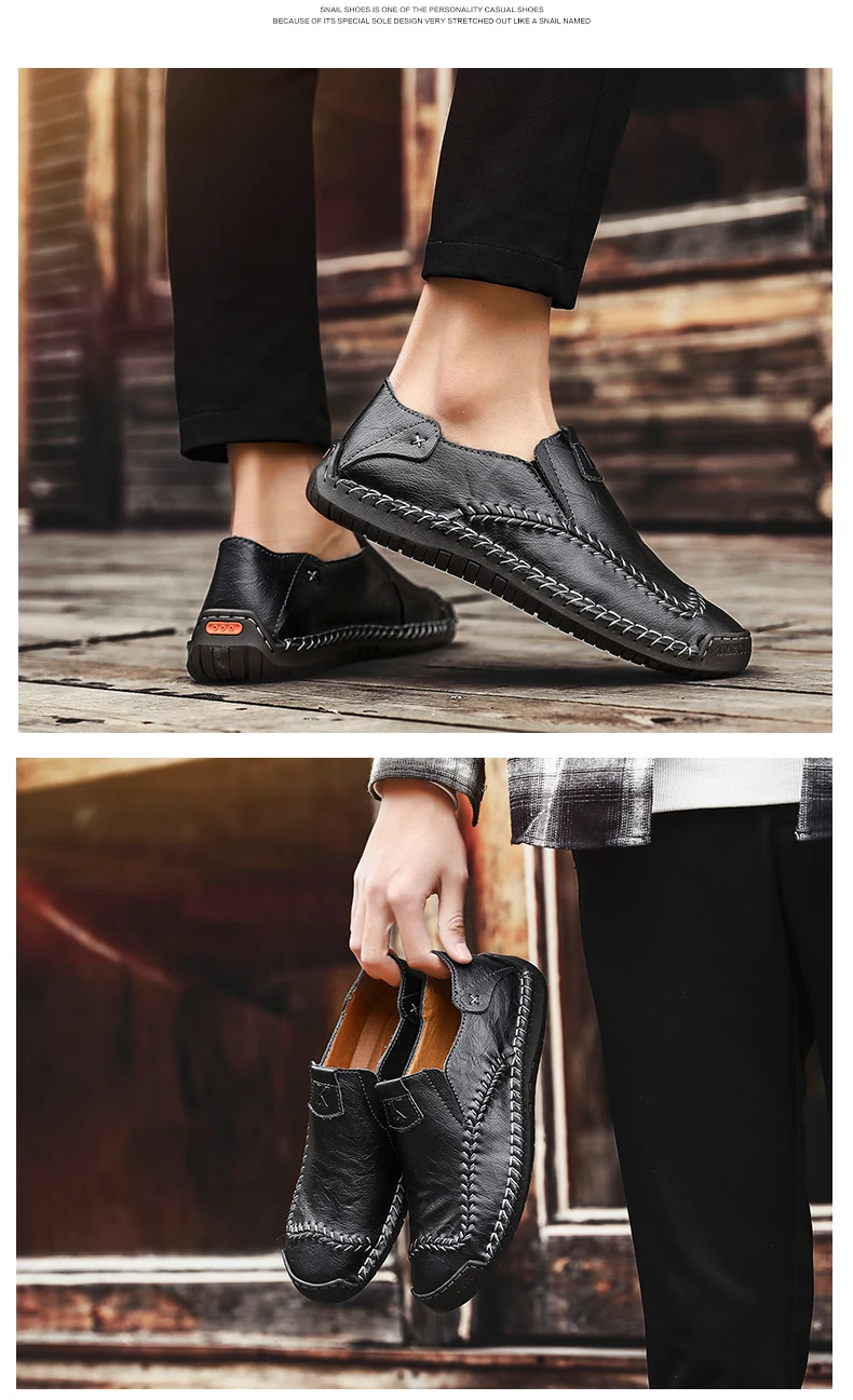 Spring New Comfortable Mens Casual Shoes Loafers Men Shoes Quality Leather Shoes Men Flats Moccasins Shoes