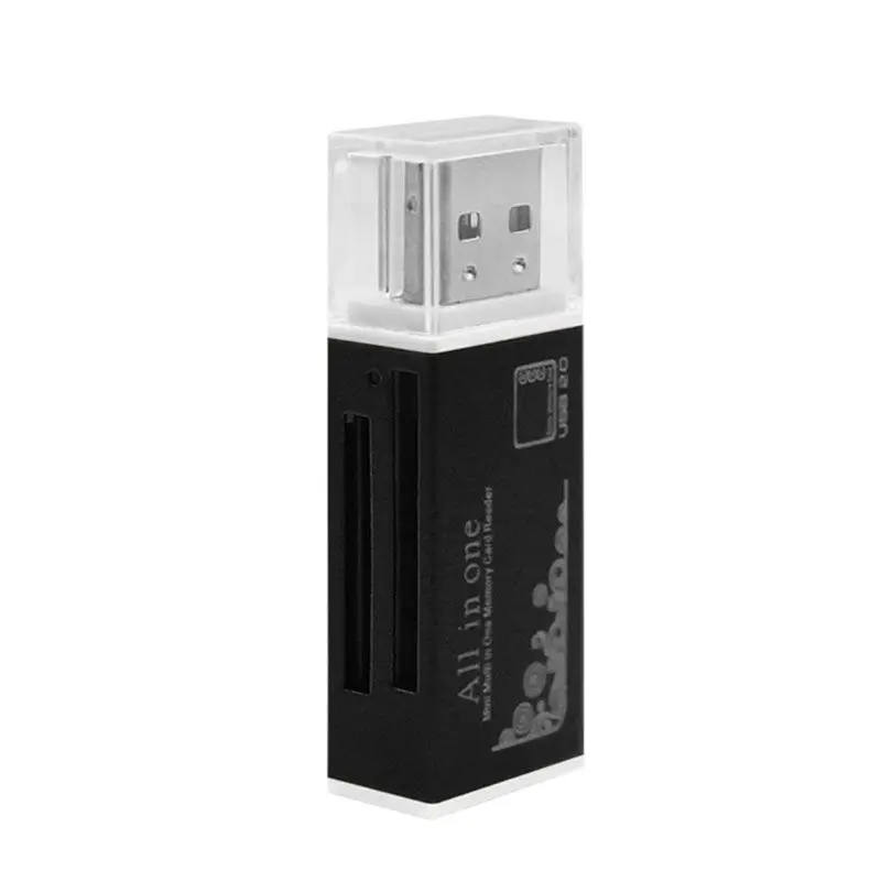Кард-ридер мульти Функция Алюминий USB Портативный 4-в-1 кард-ридер адаптер для Micro SD карты/устройство для считывания с tf-карт адаптер