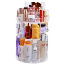 360 grad Rotation Machen Up Organizer Box Kosmetik Organizer Transparent Fashion Spin Multi-Funktion Abnehmbare Acryl