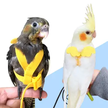 

Pet Parrot Bird Harness Leash Outdoor Adjustable Training Rope Anti Bite Flying Traction Straps Portable Soft Band