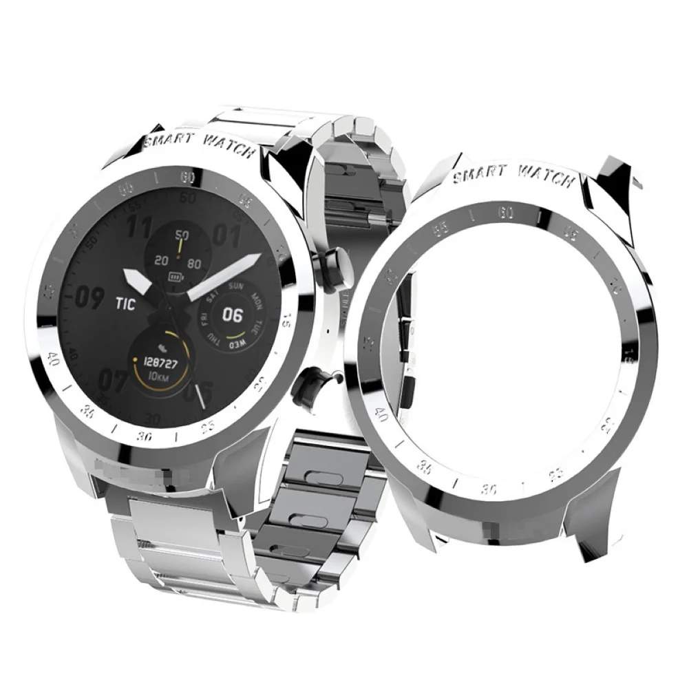 Тонкий защитный чехол для смарт-часов для TicWatch Pro Чехол с защитой от царапин аксессуары для умных часов - Цвет: SILVER