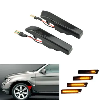 

Emark For BMW E36 M3 Facelift 1997-1999 X5 E53 1999-2006 LED Dynamic Turn Signal Light Flasher Side Marker Lamp Indicator