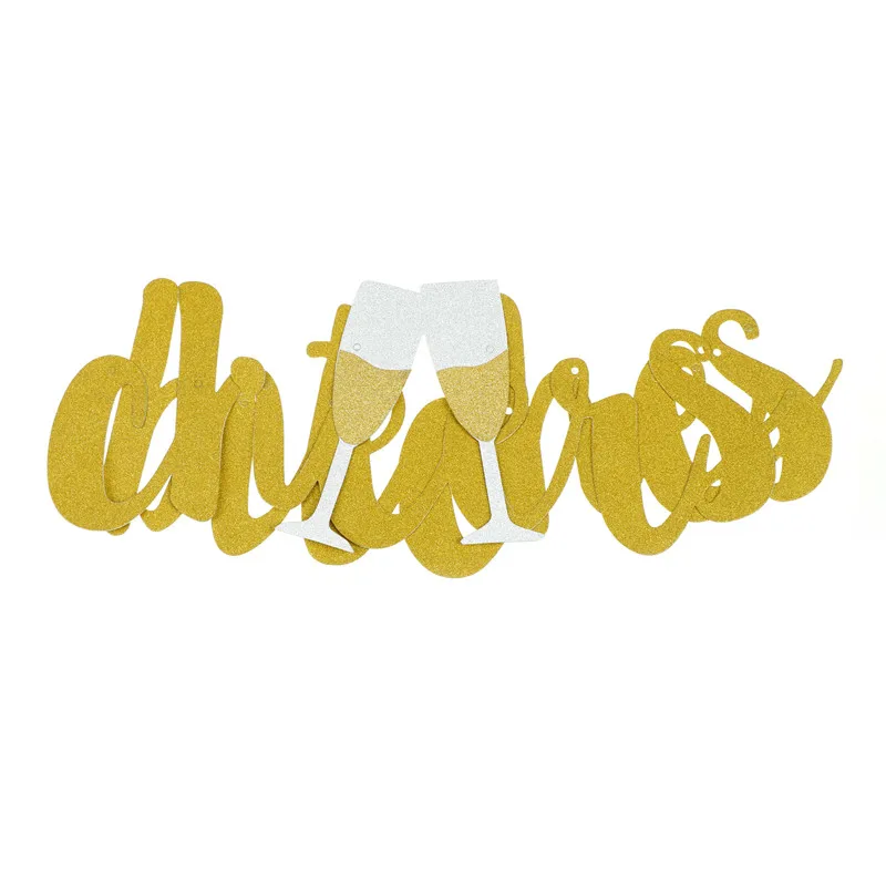 Ваше здоровье, сучки баннер со сверкающими золотистыми баннера для свадебной вечеринки украшения