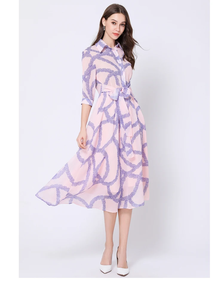 Новая рубашка-миди вечерние платья с принтом Vestido Invierno Mujer длинный подол пляжное платье Kvestido Elegante Mujer zomer jurk 6300