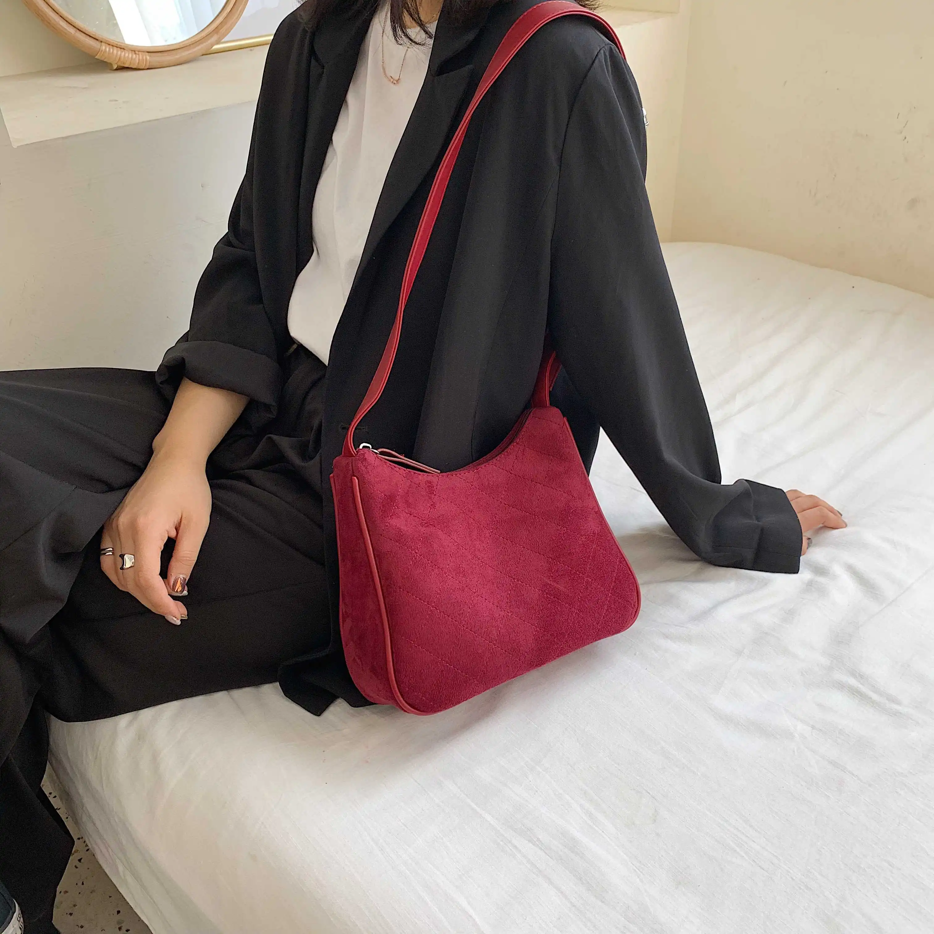 Мягкая кожаная маленькая сумка-мессенджер в стиле ретро для женщин, зимняя винтажная одноцветная сумка через плечо, женские сумки