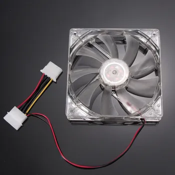 

Colorful Quad 4-LED Light Neon Clear 120mm PC Computer Case Cooling Fan Mod 5.28