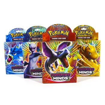 

Takara Tomy Pokemon Trading Card Game SUN&MOON UNIFIED MINDS Collection Flash Cards 48pcs Battle Toys Shining Box for Kids Gifts