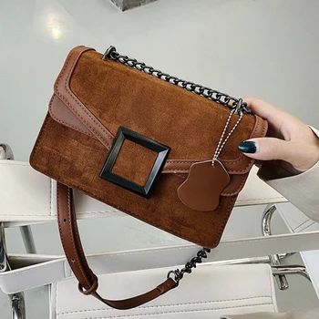 

Crossbody Bags For Women Chain Messenger Shoulder Bag Suede PU Leather Ladies Purses and Handbags CrossBody Bag Sac A Main Femme