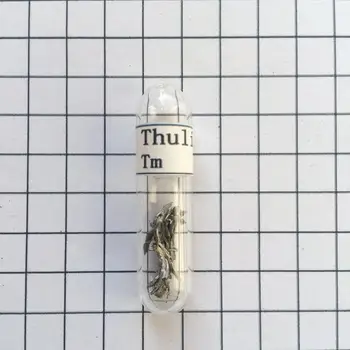 

1g - 99.99% Thulium Metal, Tm Element 69 Sample, Shavings In Glass Ampoule