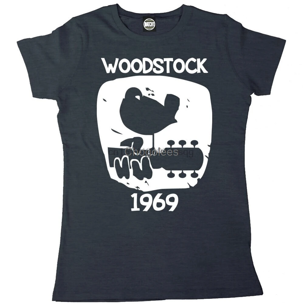 1969 винтажная женская футболка Woodstock с принтом классического музыкального