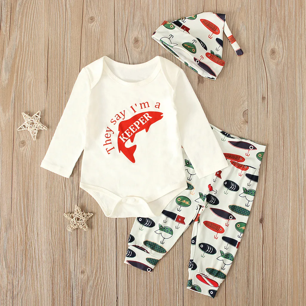 Комплекты одежды для маленьких мальчиков топы рыбалки и охоты комбинезон штаны