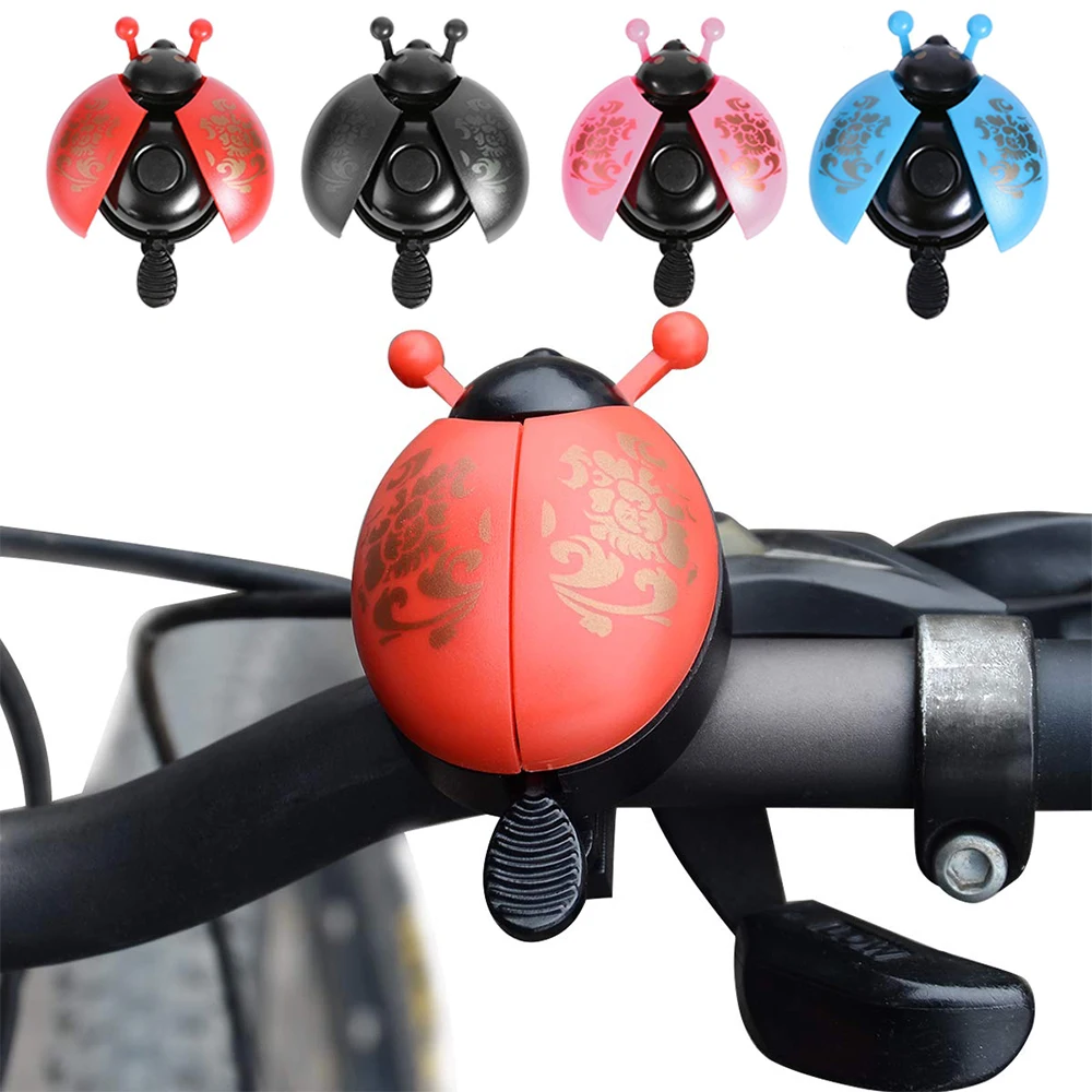 

2019 Aluminum Alloy Bicycle Bell Ring Lovely Kid Beetle Mini Cartoon Ladybug Ring Bell For Cycling Bicycle Bike Horn Alarm D40