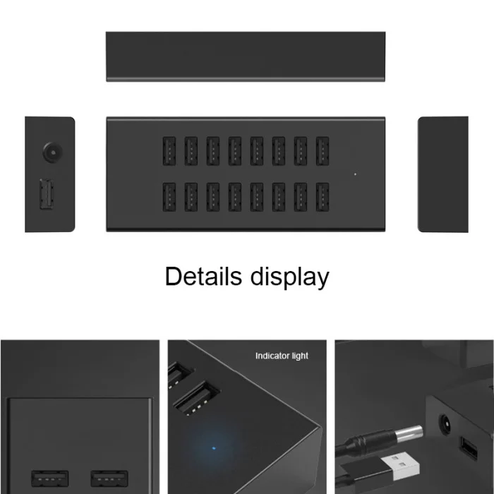 16-портовый промышленный Класс сплиттер независимых Питание USB2.0 usb-концентратор с одним портом для шестнадцать Интерфейс с Мощность концентратор YE-Лидер продаж