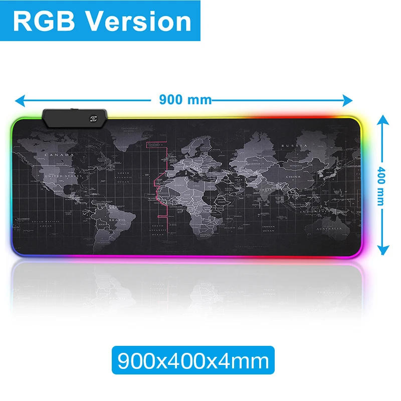 Black-6 Игровой коврик для мыши Led RGB большой коврик для мыши геймер большой коврик для мыши компьютерный коврик для мыши Подсветка XXL Поверхность Коврик для мыши Клавиатура Настольный коврик - Цвет: Black-6