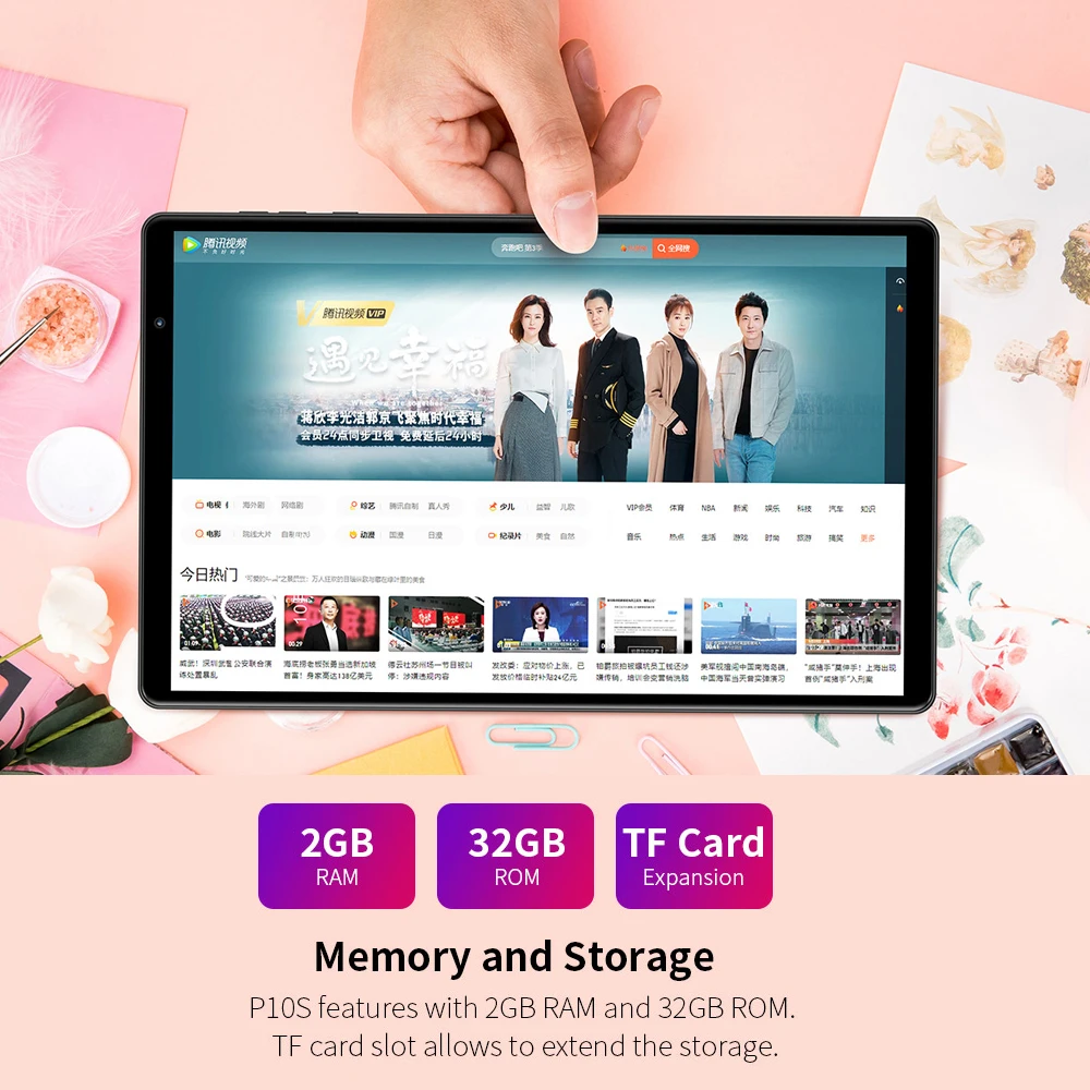 Tablets PC Teclast P10S 4G Call Tablet Android 9.0 SC9863A Octa Core A55 10 inch 2GB RAM 32GB ROM Dual Camera GPS Wifi 6000mAh