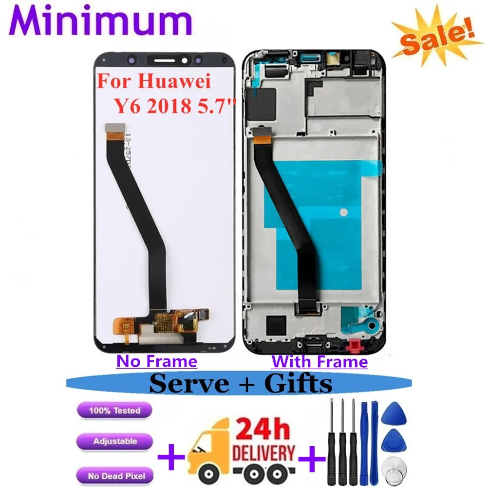 

For Huawei Y6 2018 5.7" LCD Display Touch Screen With Frame For Huawei Y6 Prime 2018 ATU L11 L21 L22 LX1 LX3 L31 L42 LCDs Screen