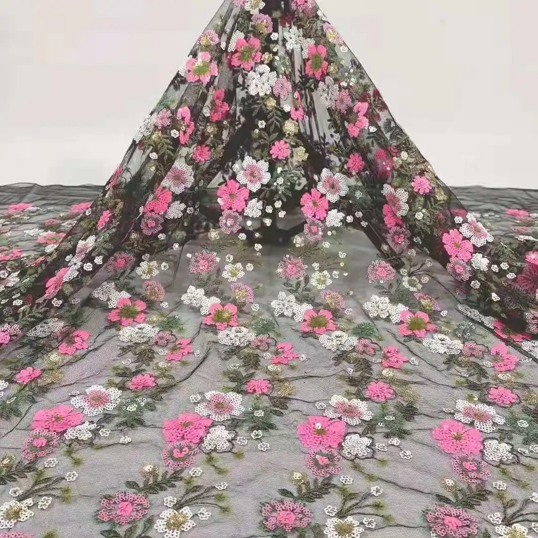 

Beautiful Sequins Fabric with Colorful Sequins, African Fabric, French Tulle, Mesh Lace, Party Dresses, Wedding Dress