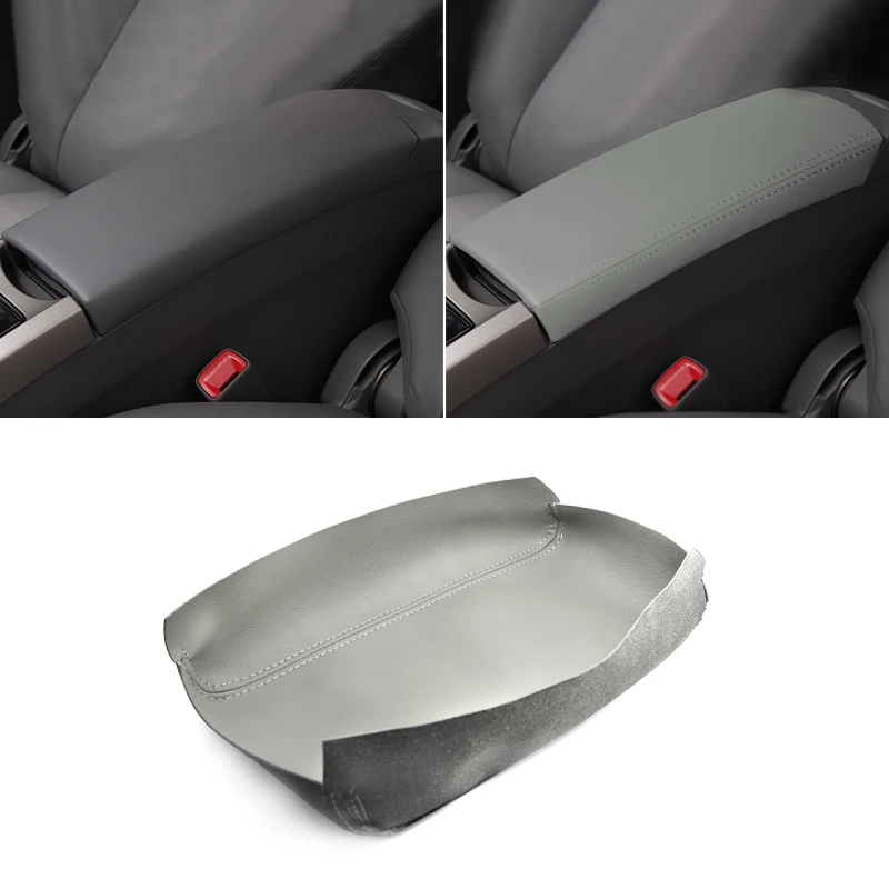 For Toyota Prius 2004 2005 2006 2007 2008 Microfiber Leather Center Console Lid Armrest Box Cover Trim Gray