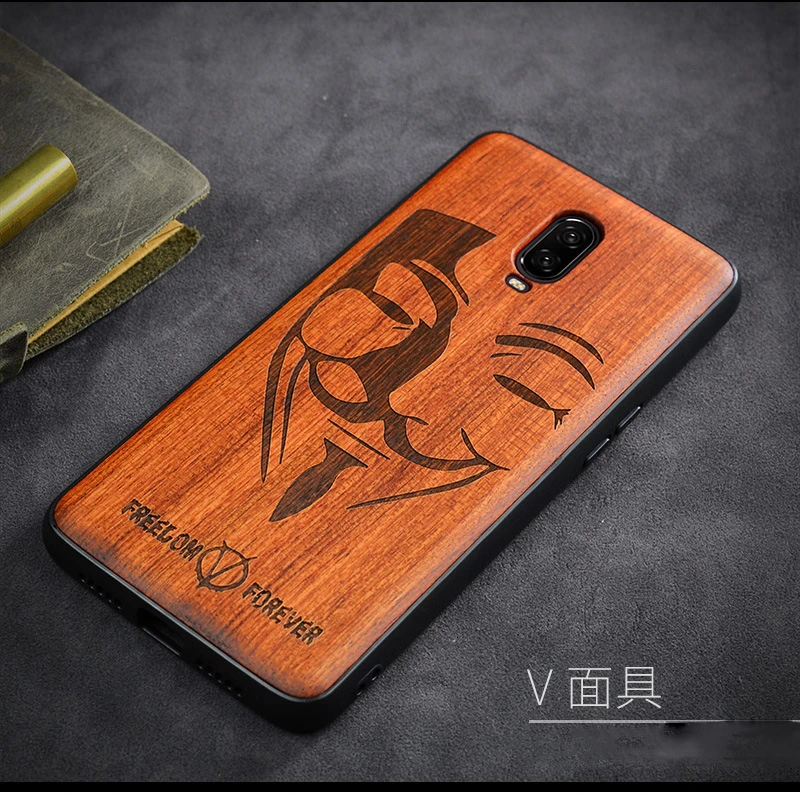 Чехол для Oneplus 6 t,, настоящая древесина, чехол для Oneplus 6 T, палисандр, ТПУ, ударопрочный, задняя крышка, чехол для телефона One plus 6 T, чехол - Цвет: as picture 1
