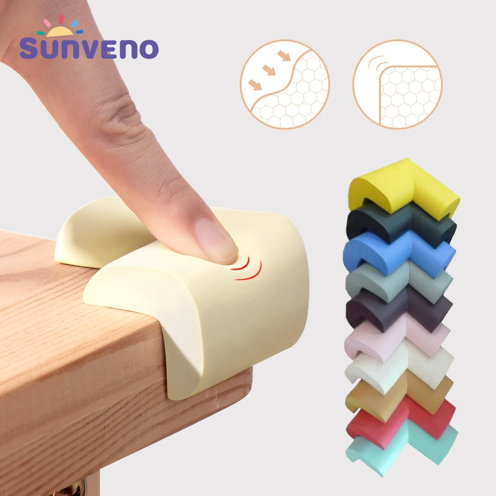 Sunveno Protector de esquinas seguridad para bebés, de esquinas de muebles, protección de ángulo, cinta seguridad para niños, protectores de esquinas de borde, 8 Uds./Set|Protectores de bordes y esquinas| -