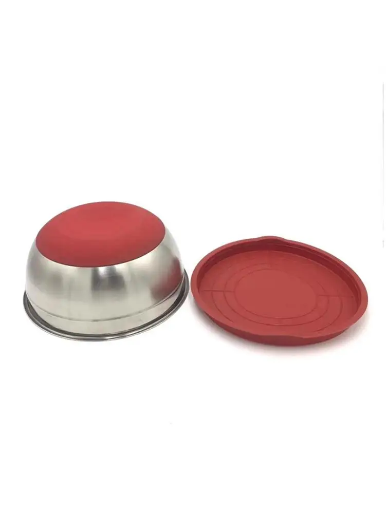 Stainless Steel Mixing Bowl With Lid Home Kitchen Egg Mixer Salad Bowls Non-slip Silicone Bottom Food Storage Bowl Set