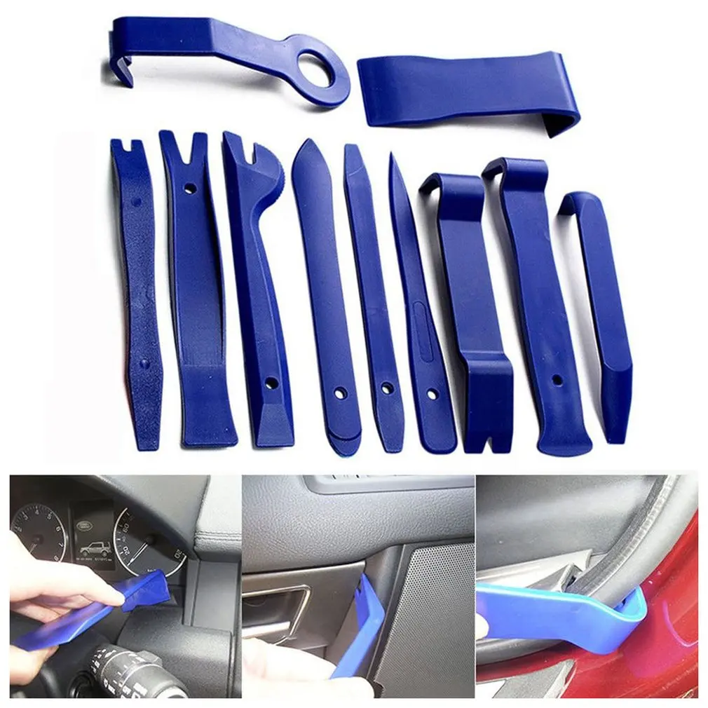 

11 PCS Car Removal Kits Auto Interior Radio Panel Repair Tool Durable Door Clip Window Trim Dashboard Removal Install Tool Set
