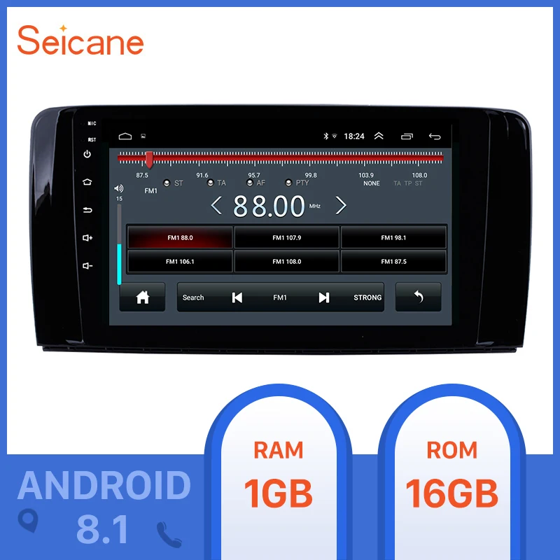 Best Seicane 9 inch Android 8.1 Car Radio For Mercedes Benz R Class W251 R280 R300 R320 R350 R63 2006 2013 car Multimedia Player GPS