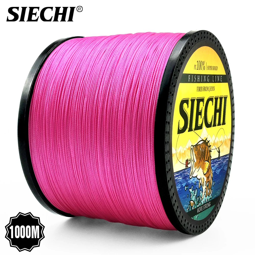 SIECHI 1000 м 20LB-88LB PE мультифиламентная 8 нитей плетеная леска для океанской рыбалки, супер прочная цветная плетеная леска для ловли карпа