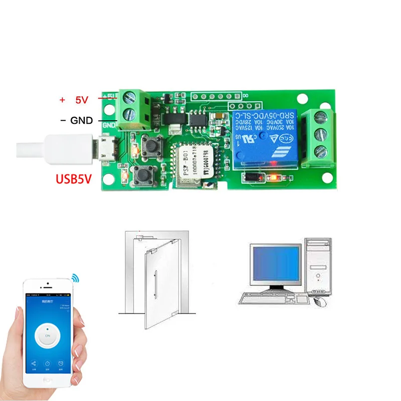 Умный WiFi Пульт дистанционного управления DIY универсальный модуль DC5V самоблокирующийся Wifi переключатель таймер для умного дома