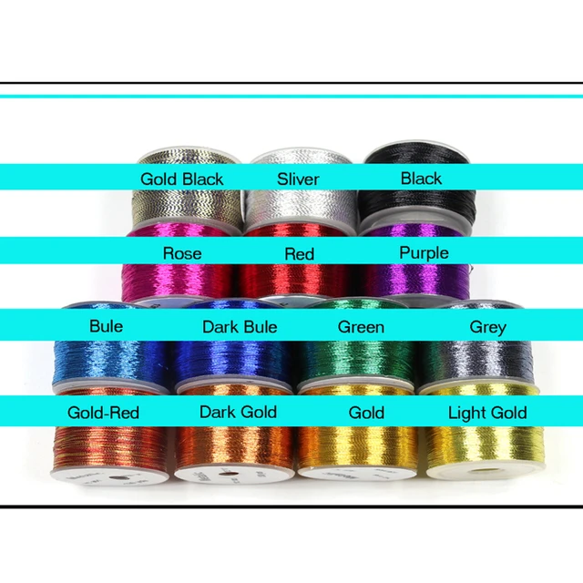 100 yards/spool Metallic Guide Wrapping Fishing Line thread Strong