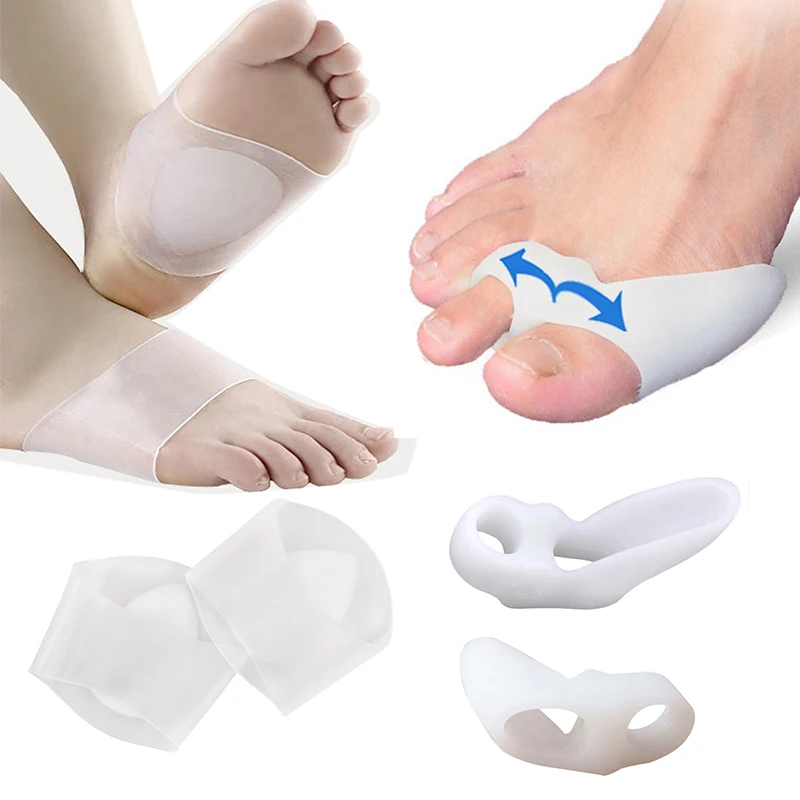 Hallux Valgus Bunion Corrector Silicone Toe Separator Orthosis Flatfoot Insoles for Shoes Insoles Cushion Pad Foot Care Tools