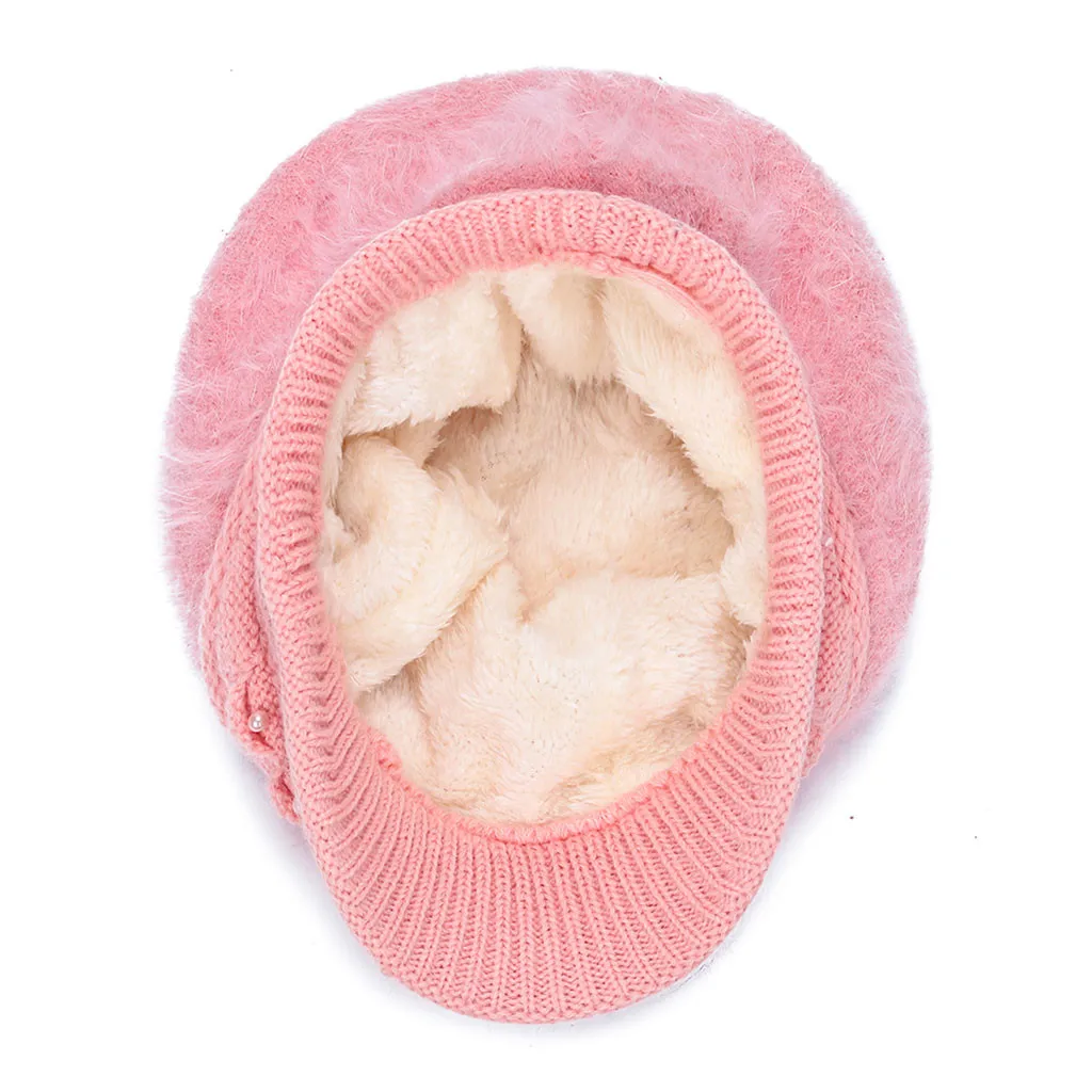 Зимние шапки модные женские теплые одноцветные утолщенные шапки s Мягкая шерстяная шапка вязаная ветрозащитная брендовая шапка женские береты Mulheres Chapéus